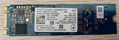 Intel 傲騰 M10 16G M.2 NVME PCIE 2280 SSD