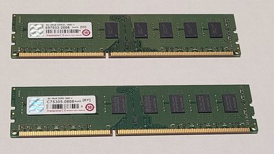 創見 記憶體 Transcend DDR3 1600 8G x 2 個 = 16G 桌上型  雙面顆粒 終身保固 中古
