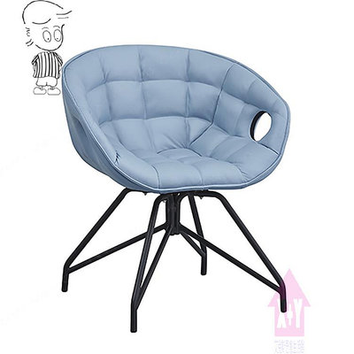 【X+Y】椅子世界 - 現代沙發系列-蘇菲亞 藍色科技布休閒轉椅.單人沙發.造型椅.洽客椅.房間椅.摩登家具