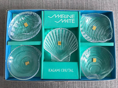 日本頂級水晶品牌Kagami Crtstal水晶貝殼盤 甜點
