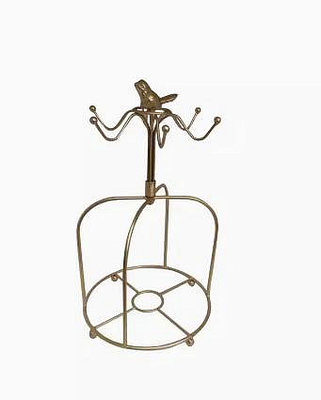 歐式簡約金色小鳥杯架創意家用咖啡杯碟盤壺收納馬克杯晾掛瀝水架