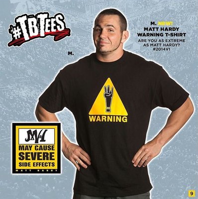 [美國瘋潮]正版WWE Matt Hardy Warning Retro T-Shirt Hardys再進化V1復刻衣服