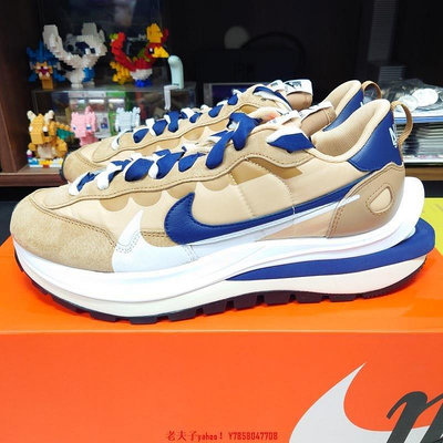 Nike x Sacai VaporWaffle Sesame Blue Void 卡其 DD1875-200鞋[飛凡男鞋]