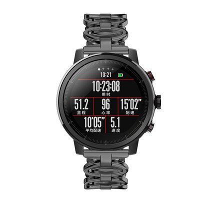 華為手錶帶 華為手錶帶  22mm錶帶適用於小米華米Amazfit 2/2s不鏽鋼錶帶 華為GT2 化石Fossil Gen 5金屬錶帶