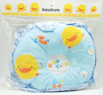 【黃色小鴨PiyoPiyo】嬰兒護頭枕(藍色)『CUTE嬰用品館』