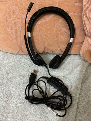 二手【Jabra】UC VOICE 550 MS商務會議耳罩式耳機麥克風(頭戴式有線商用耳機)雙耳耳麥，台北可面交
