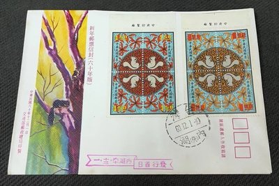 【華漢】特81 新年郵票(60年版) 一輪生肖鼠 首日封 帶廠銘