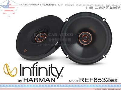 音仕達汽車音響 美國 Infinity REF6532ex 6.5吋 通用 2音路同軸喇叭 六吋半 HARMAN