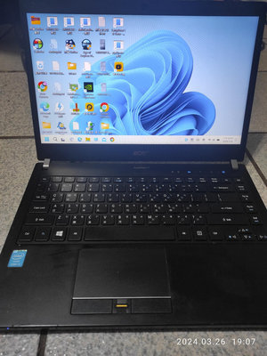 Acer 商務筆電 P645 指紋辨識，輕薄筆電，四核心 windows 11