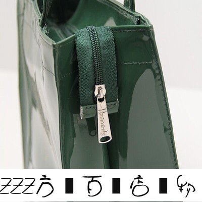 方塊百貨-Harrods PVC手提袋 英倫名品 哈洛德 墨綠色 手提袋 PVC 高品質時尚手提袋-服務保障