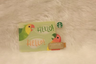 美國 星巴克 STARBUCKS 2014 鸚鵡 hello 隨行卡 儲值卡 星巴克卡 卡片 收藏
