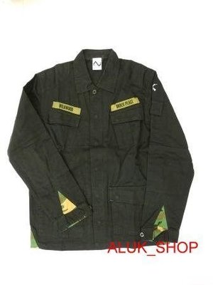 [ALUK] UNDER ⋈ PEACE 11AW STEEL MILITARY SHIRT 軍事軍裝長袖襯衫 黑色L 2手美品