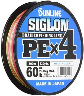 日本製全新 SUNLINE SIGLON PE線4號 4編5色 300米