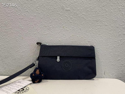 小Z代購#Kipling 猴子包 KI5562 深藍 中款 附掛繩 輕便輕量錢包 零錢包 鑰匙包 收納包 手拿包 防水