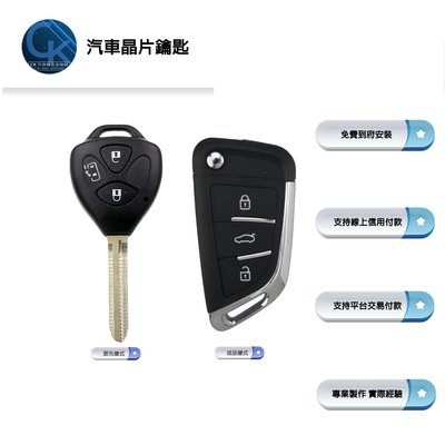 【CK到府服務】豐田汽車 TOYOTA PREVIA 汽車鑰匙 汽車晶片鑰匙 遙控器鑰匙 折疊鑰匙