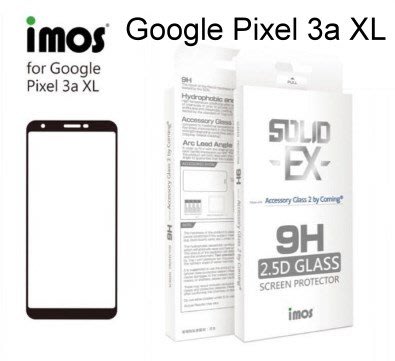 免運【iMOS】2.5D滿版9H強化玻璃保護貼 Google Pixel 3a XL (6 吋) 美商康寧