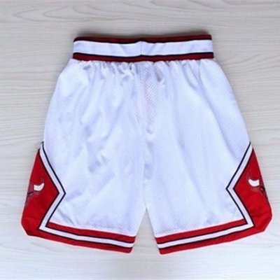 【熱賣精選】 NIKE公牛隊 白色 網眼球褲 NBA球褲 短褲