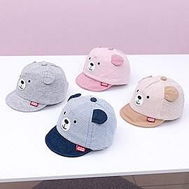 可愛《條紋小熊款》寶寶造型帽~遮陽帽~棒球帽