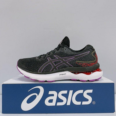 ASICS GEL-NIMBUS 24 (D) 女生 黑紫色 透氣 緩震 寬楦 運動 慢跑鞋 1012B199-004