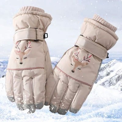 滑雪手套女冬天ins可愛韓版加絨加厚保暖騎電動車摩托車防寒防水