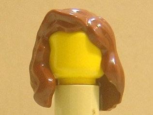 【LEGO樂高】城市系列頭髮: 紅棕色 女生披肩長髮