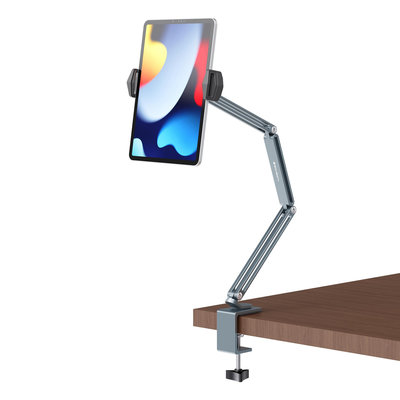 現貨手機殼手機保護套懶人支架桌面適用ipad平板支架床頭懸臂可調節鋁合金平板電腦支架