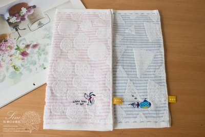 【36號日本雜貨直營】日本製 Kontex 今治毛巾 有機棉 刺繡條紋 小方巾～可吊式