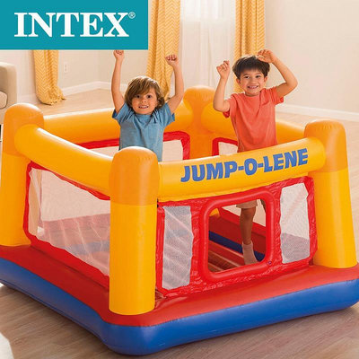 水上設備 游泳 INTEX 48260 方形彈跳池跳跳床蹦蹦床跳跳樂玩具充氣球池城堡