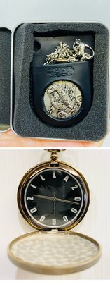 一吳爾羅柑仔店一 2000年製 千禧 哥吉拉 1999 2000 復古 翻蓋 懷錶 vs 歐魯卡 美加基拉斯 擺櫃品 錶