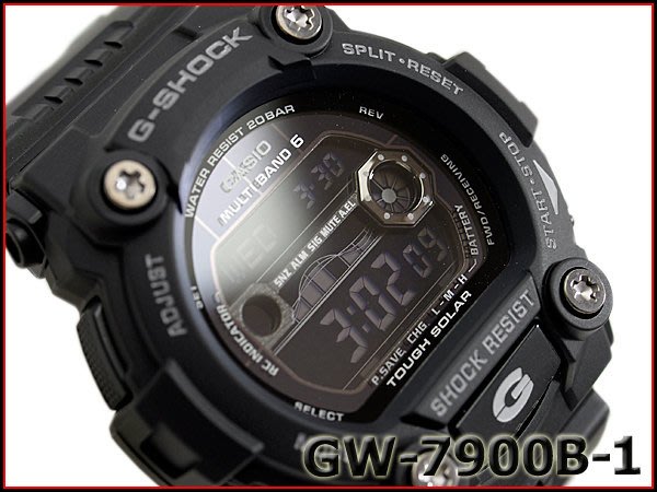 金台鐘錶】CASIO 卡西歐G-SHOCK 潮汐電波太陽能霧黑反轉液晶GW-7900 GW