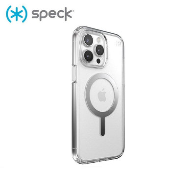 Speck Perfect Clear MagSafe iPhone 15 Pro 6.1吋 磁吸透明防摔殼-銀色