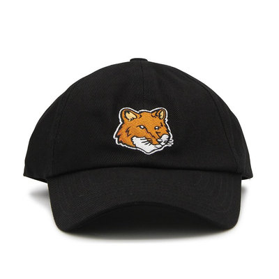 【Maison Kitsune】Fox Head 小狐狸頭 帽子 棒球帽 黑色
