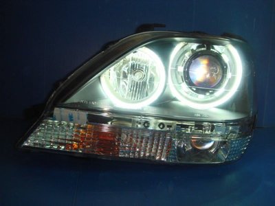 小亞車燈╠ 不一樣的超亮LEXUS RX300 CCFL光圈魚眼黑框大燈