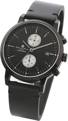 正版 Salvatore Marra sm19-207s-bkbk 薄型 手錶 皮革錶帶 日本代購