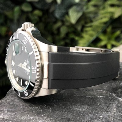 手錶手鍊兼容勞力士 DAYTONA SUBMARINER 微調拉扣錶帶錶帶手錶配件矽膠橡膠錶帶－邁德好服裝包包