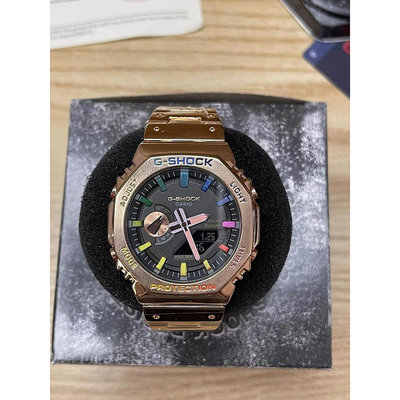 Gm-b2100d-1a 防水時鍾石英數字男士手錶軍事運動秒錶創意鋼錶帶手錶