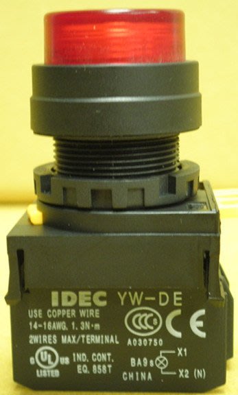 IDEC/按鈕開關/24V/和泉電氣/YW-DE/大型YW系列照光按鈕開關/大型