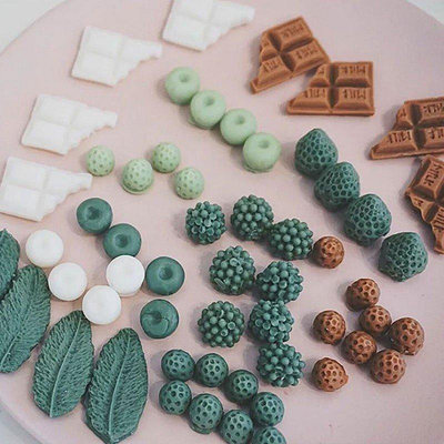 四款（桑葚藍莓草莓巧克力半塊）慕斯蛋糕裝飾矽膠模具DIY烘焙用具法式甜品巧克力翻糖裝飾模具擴香石模具香磚大豆蠟模具
