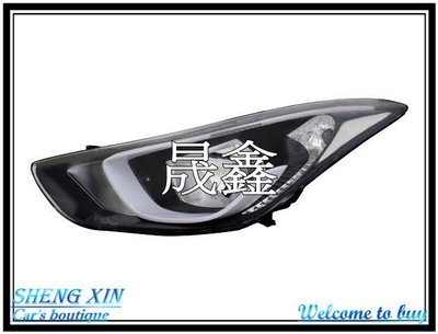 《晟鑫》全新 HYUNDAI 現代 ELANTRA 14 15 16 17年 EX版 原廠型 黑框 大燈 一邊價格