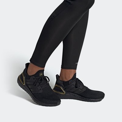 現貨 iShoes正品 Adidas UltraBoost 20 男鞋 黑 金 網布 輕量 緩震 慢跑鞋 EG0754