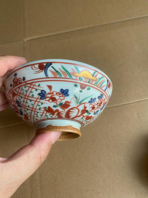 日本茶道抹茶碗 茶具 赤繪抹茶碗