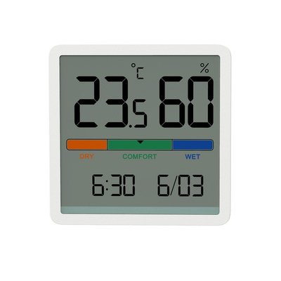 ⏲新款LCD數字溫濕度時鐘 家用室內溫度計 高精度測量溫度濕度 鬧鐘+時鐘+溫濕度計 大屏數字顯示 多場景適用-慧友芊家居