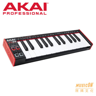 【民揚樂器】AKAI LPK25 MK2 鍵盤控制器 MIDI控制器打擊墊 打擊板 附贈軟體資源 輕巧 MIDI鍵盤