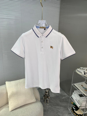 Burberry巴寶莉 2024春夏新款 男士翻領Polo衫系列 休閑定織款 外貿公司高級訂單 客供訂制純棉珠地棉面料 領口提 NO67880