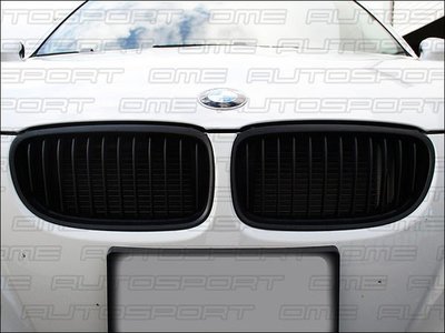 《OME - 傲美國際》BMW 寶馬 改款後 E90 E91 3系 LCI 霧黑水箱罩 黑鼻頭 消光黑