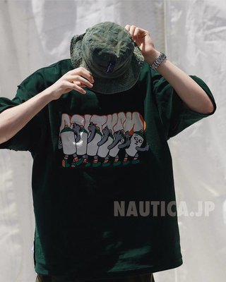 【100%公司貨】NAUTICA STACKS LURK 長谷川藝術家聯名涂鴉雙面穿短袖T恤22SS