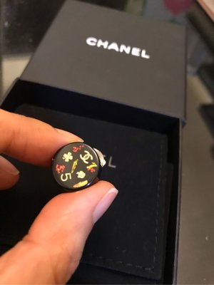 Chanel 造型 圓形 夾式 耳環 單隻