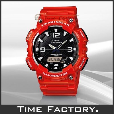 【時間工廠】CASIO 光動能大錶徑焰紅 GA造型雙顯錶 AQ-S810WC-4A 全新現貨可超取 直接下標免問