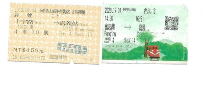 雅雅拍賣-早期阿里山鐵路火車票二張字可能不見(品項如圖)-005