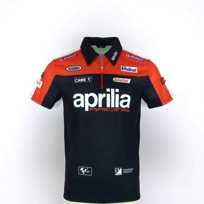 APRILA Racing Team阿普利亞騎行服短袖T恤男POLO衫短袖賽車衣服-精選汽配